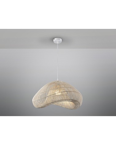 Sabah SCHULLER VALENCIA white rattan pendant lamp