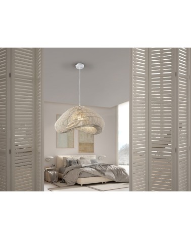 Suspension Sabah SCHULLER VALENCIA rattan blanc