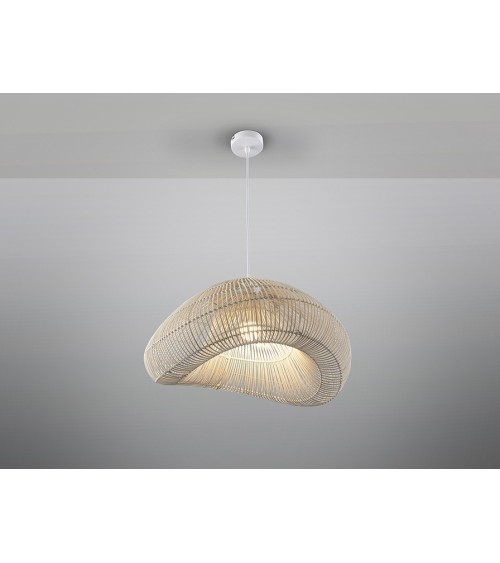 Sabah SCHULLER VALENCIA white rattan pendant lamp