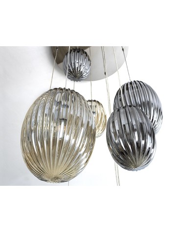 Lampada Ovila SCHULLER VALENCIA 13 luci fumé cognac