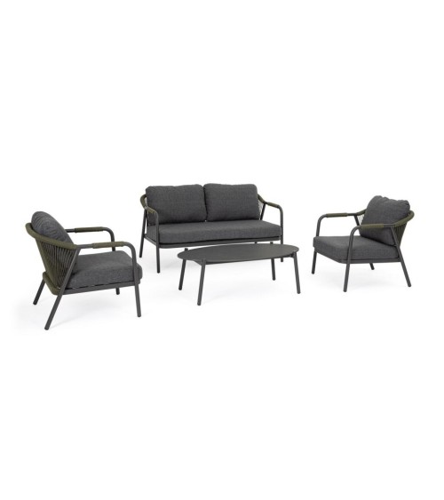 Salotto MIRAVET outdoor BIZZOTTO antracite verde | BHOME