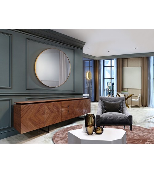 Orio SCHULLER VALENCIA round gold mirror