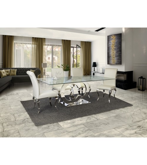 Tisch Casandra SCHULLER VALENCIA Stahl Glas