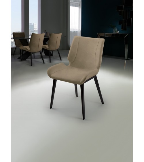 Chaise Kiara SCHULLER VALENCIA beige noir