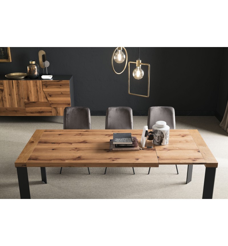 Lama wood and iron table RIVANOVA | BHOME