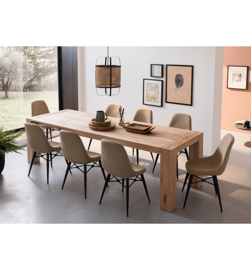 Plano solid elm table RIVANOVA | BHOME