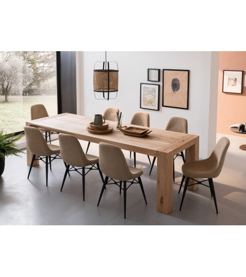 Plano solid elm table RIVANOVA | BHOME