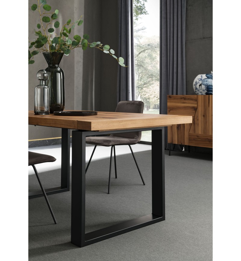 Table Quadra RIVANOVA in wood and steel | BHOME
