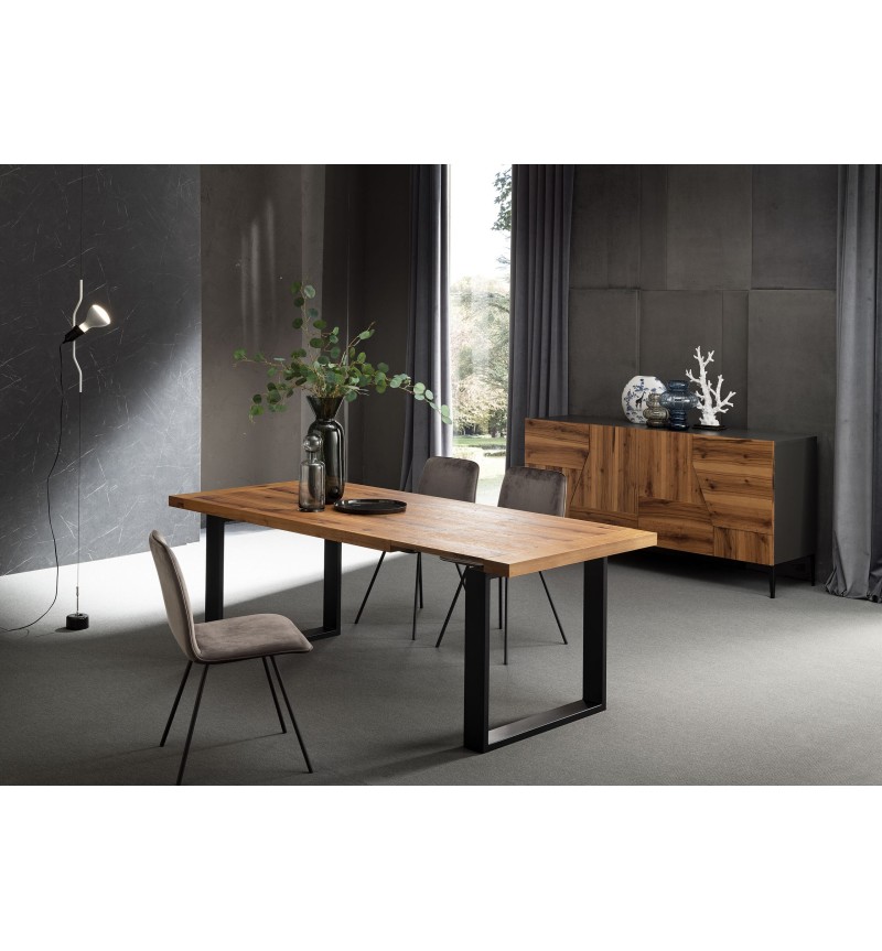 Table Quadra RIVANOVA in wood and steel | BHOME