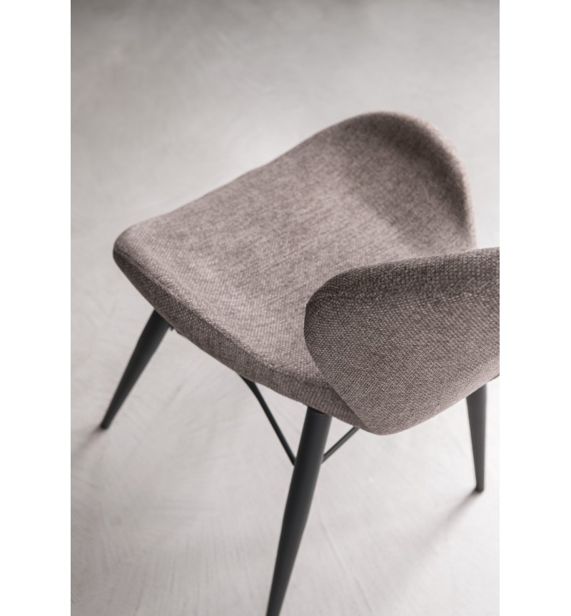 Chaise India RIVANOVA en fer et tissu | BHOME