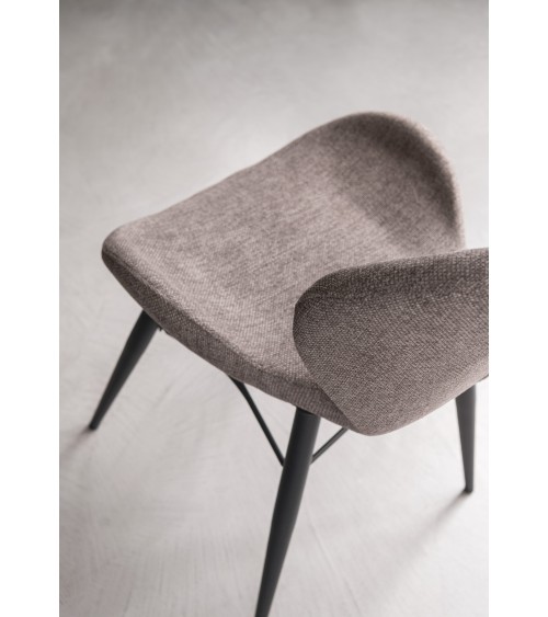 Chaise India RIVANOVA en fer et tissu | BHOME