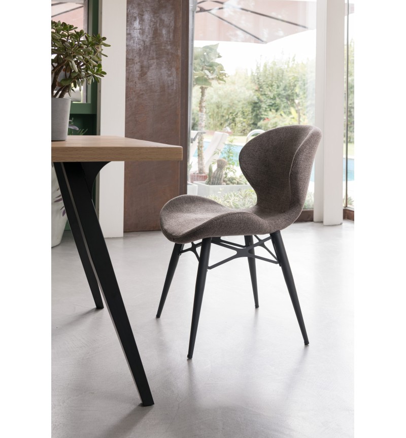 Chaise India RIVANOVA en fer et tissu | BHOME