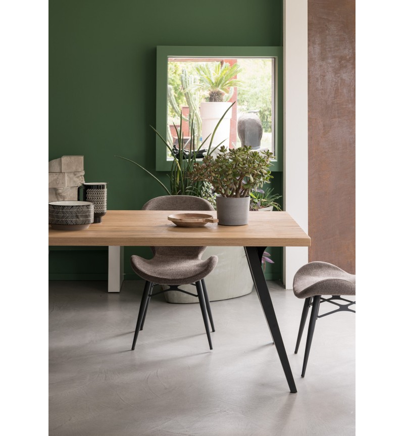 Chaise India RIVANOVA en fer et tissu | BHOME