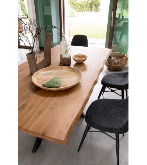 Chaise Kira RIVANOVA en fer et tissu | BHOME