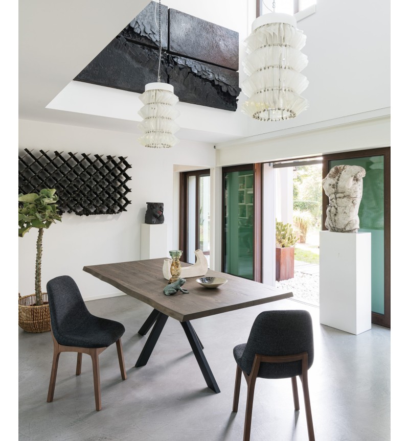 Kleo Chair RIVANOVA in Beech Wood and Fabric | BHOME