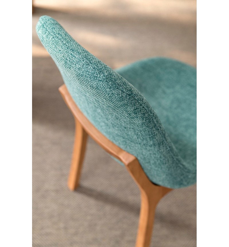 Kleo Stuhl aus Buche und Stoff RIVANOVA | BHOME