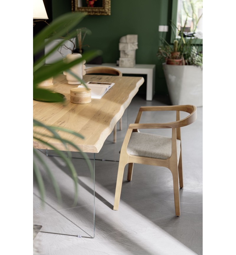 Noa Chair RIVANOVA in Beech Wood and Fabric | BHOME