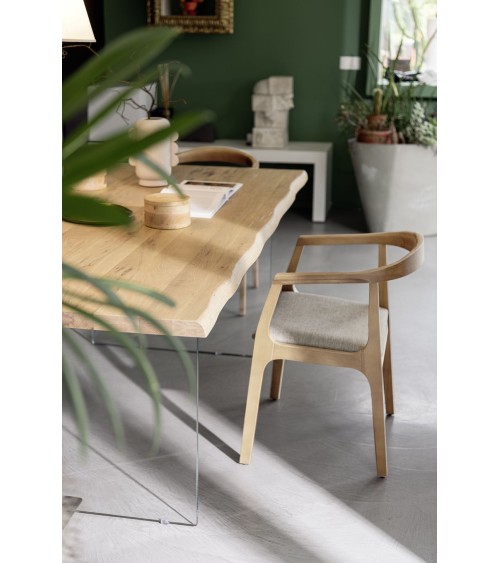 Noa Chair RIVANOVA in Beech Wood and Fabric | BHOME