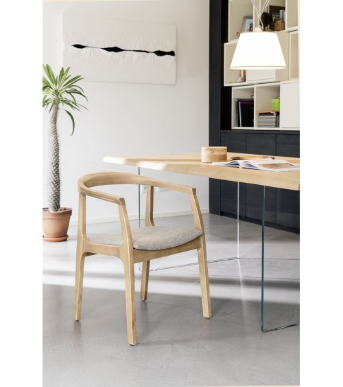Noa Chair RIVANOVA in Beech Wood and Fabric | BHOME