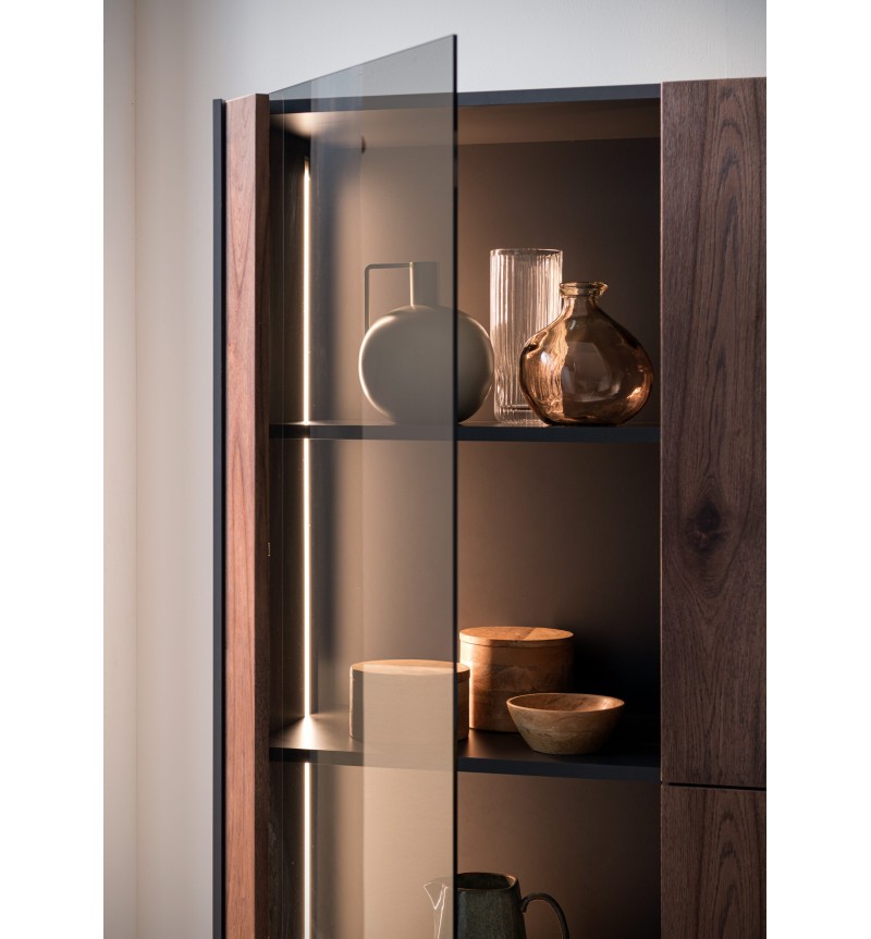 Daisy Display Cabinet RIVANOVA in Oak Wood | BHOME