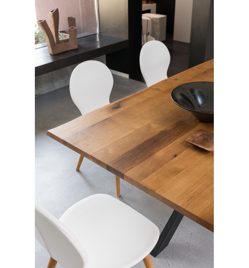 Table Cross RIVANOVA bois et métal | BHOME