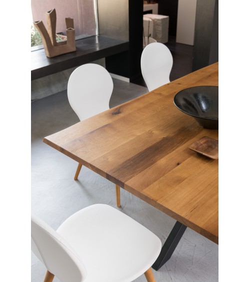 Table Cross RIVANOVA bois et métal | BHOME