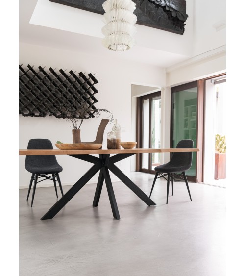 Table Cross RIVANOVA bois et métal | BHOME
