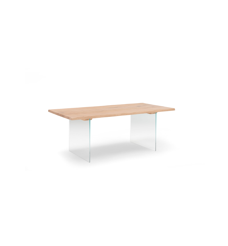 Spike RIVANOVA Wood and Glass Table | BHOME