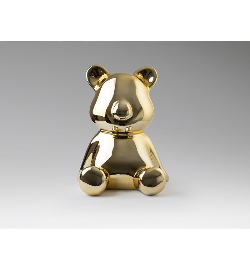 Figura Osito SCHULLER VALENCIA oro metallizzato