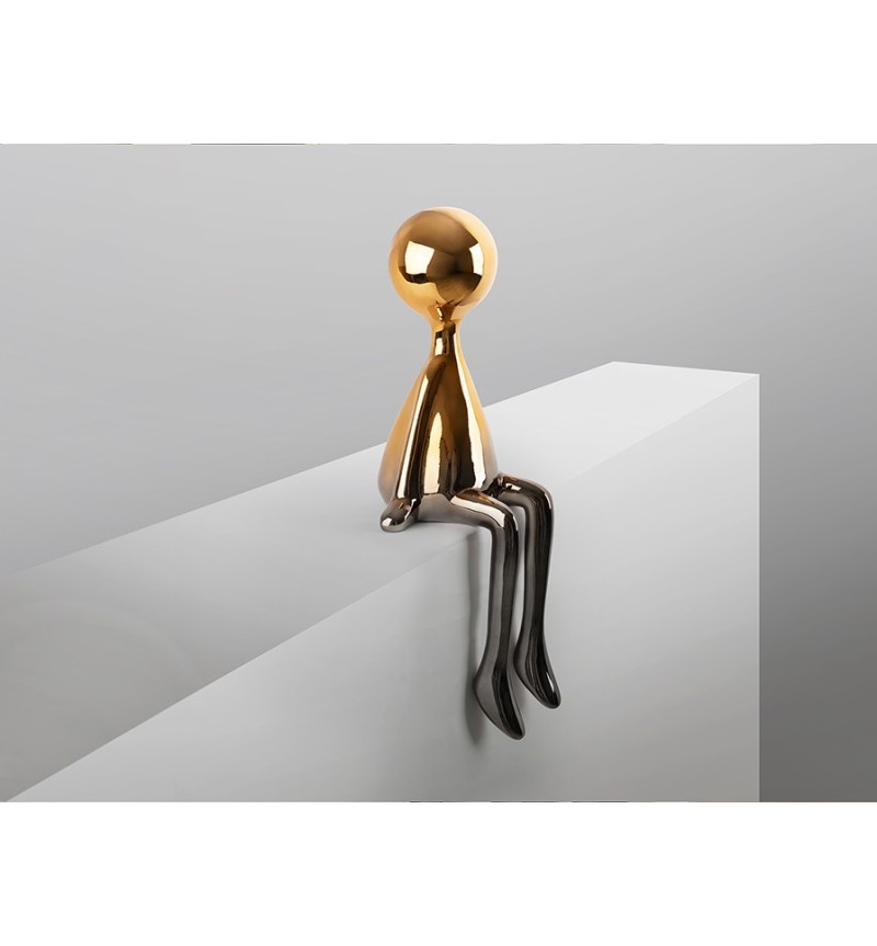 Figura Sit Down SCHULLER VALENCIA grigio arancio