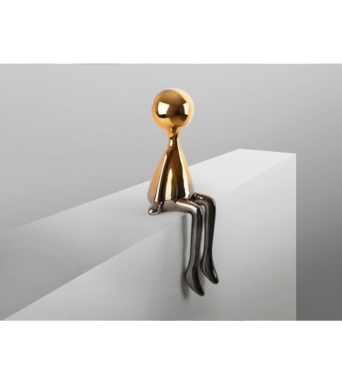 Figur Sit Down SCHULLER VALENCIA Grau Orange