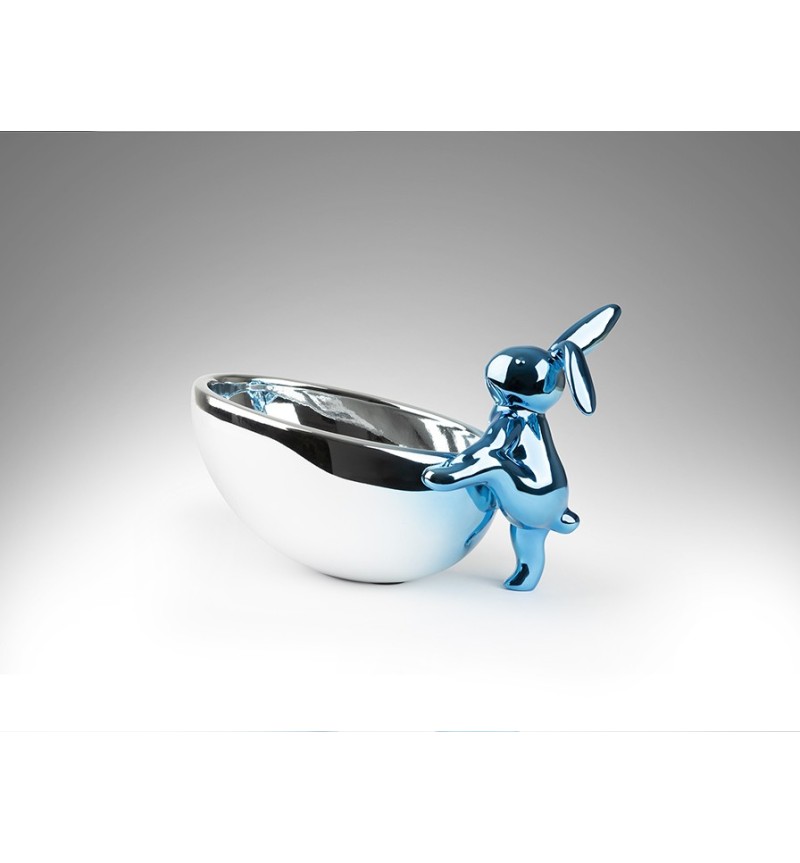 Figura Cuenco Rabbit SCHULLER VALENCIA blu argento