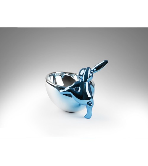Figur Cuenco Rabbit SCHULLER VALENCIA Blau Silber