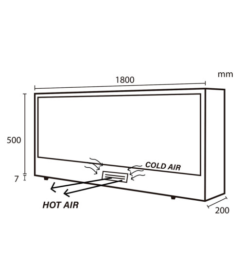 SINED Ispica 108 Built-In Electric Fireplace