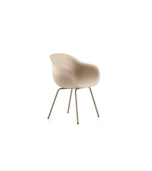 Fade outdoor armchair with metal legs – PLUST | Bhome