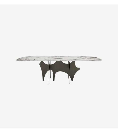 Tavolo "Gotham" con base scultorea | BHOME by Arredi Barbàra