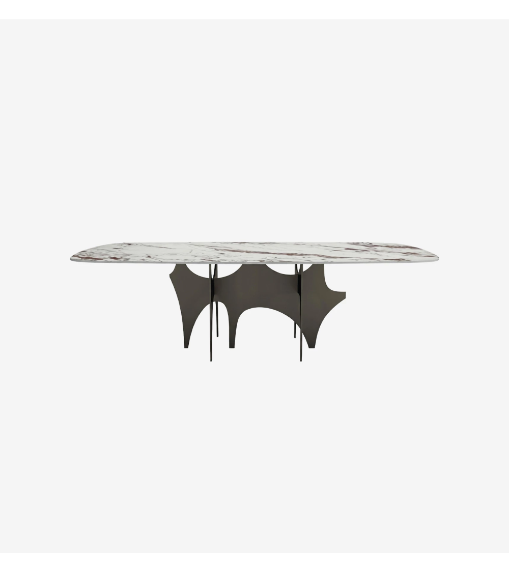 Tavolo "Gotham" con base scultorea | BHOME by Arredi Barbàra