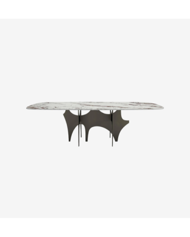 Tavolo "Gotham" con base scultorea | BHOME by Arredi Barbàra