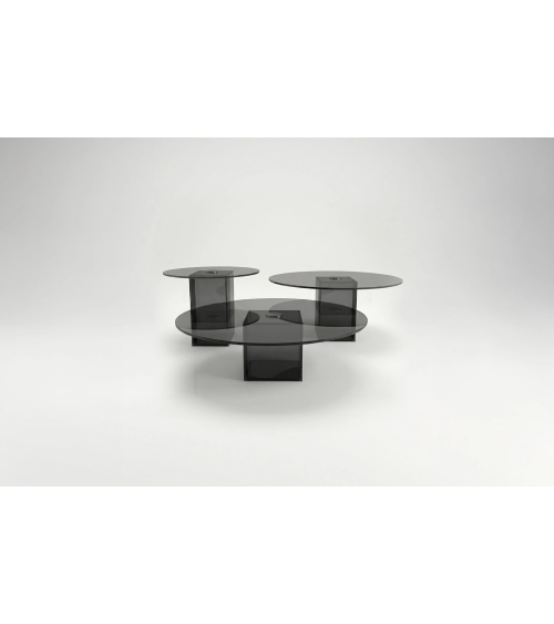 Couchtisch "Totem" rund, aus Glas | BHOME by Arredi Barbàra