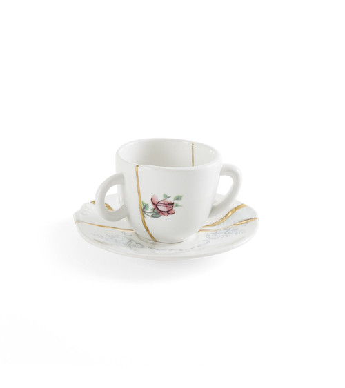 Kaffeetasse"Kintsugi Tazza da Caffè con Piattino 03"Porzellan —SELETTI | BHOME by Arredi Barbàra