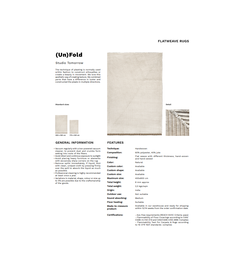 (UN)Fold Karpeta | Bhome by Arredi Barbàra