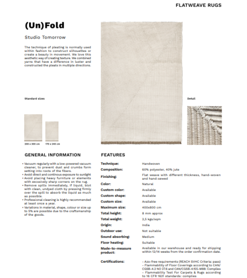 (UN)Fold Karpeta | Bhome by Arredi Barbàra