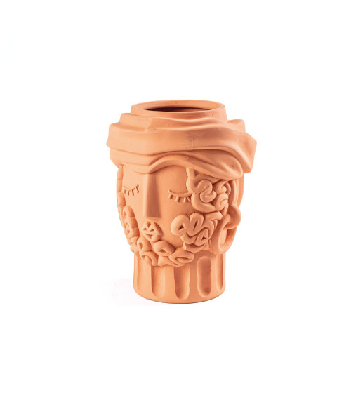 Vase"Magna Graecia Vaso in Terracotta Man"de 25 x 23 x h. 33 –SELETTI | BHOME by Arredi Barbàra
