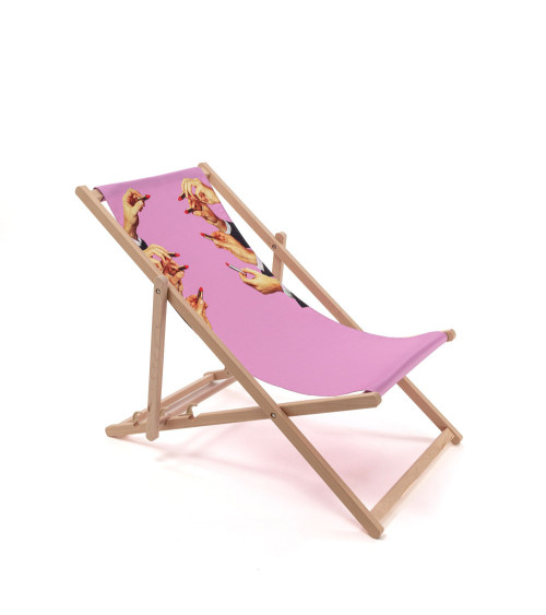 Außenrasur"Sdraio Pieghevole Lipstick Pink"im Holz:SELETTI | BHOME by Arredi Barbàra