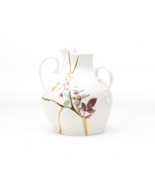 Vase"Kintsugi Vaso 18x16 h.19"en porcelaine –SELETTI | BHOME by Arredi Barbàra