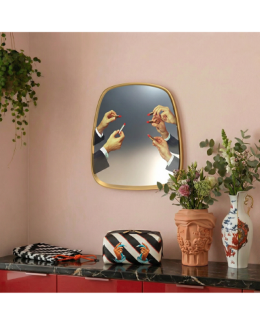 Espejo"Gold Frame Lipsticks 54 h. 59"Cm 54 h. 59 –SELETTI | BHOME by Arredi Barbàra