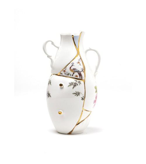 Vase"Kintsugi Vaso 19x16 h.32"en porcelaine –SELETTI | BHOME by Arredi Barbàra