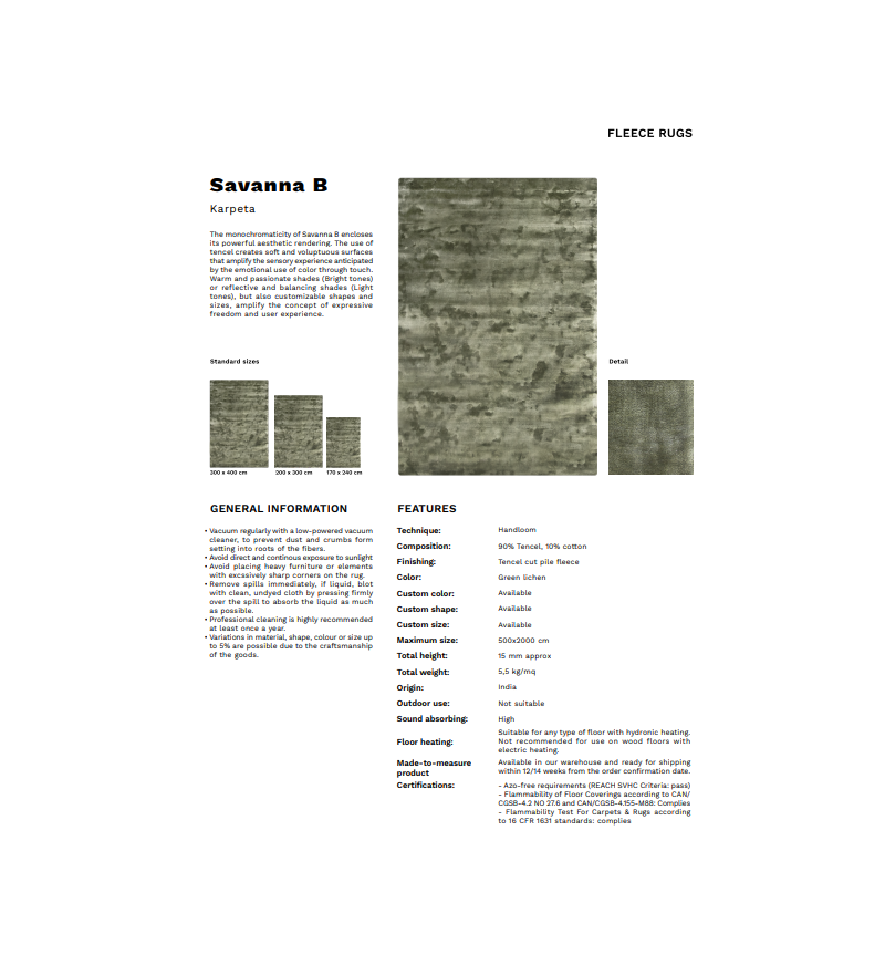 Savanna B Karpeta | Bhome by Arredi Barbàra