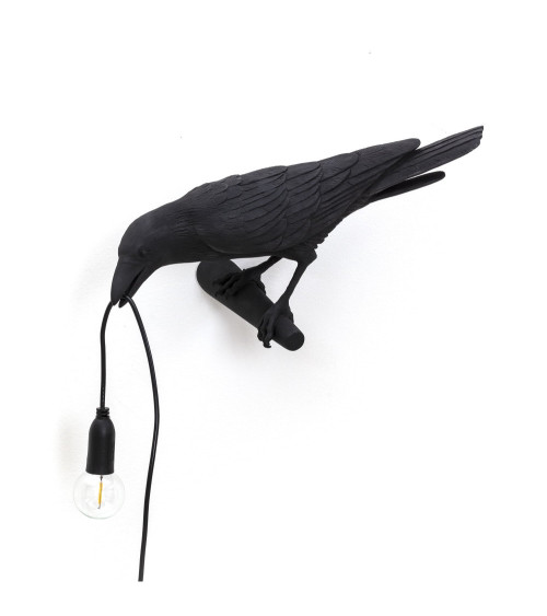 Wandlampe"Bird Lamp Nero Looking Left"in Bleiharz:SELETTI | BHOME by Arredi Barbàra