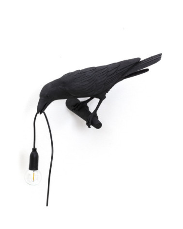 Lampada da parete "Bird Lamp Nero Looking Left" | BHOME by Arredi Barbàra